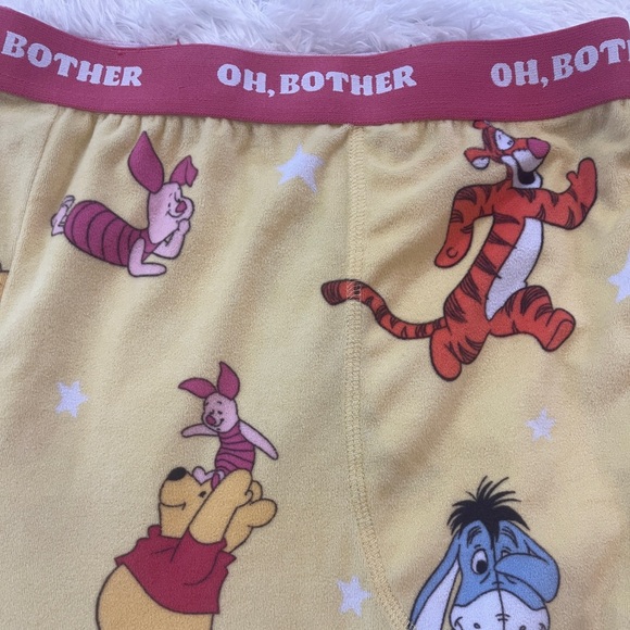 Winnie the Pooh yellow Womans Pj pants size 3XL soft elastic with pockets - Picture 2 of 5